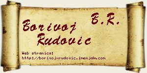 Borivoj Rudović vizit kartica
